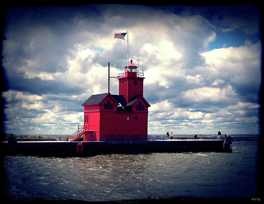 Big Red Lighthouse Photograph by Phil Perkins