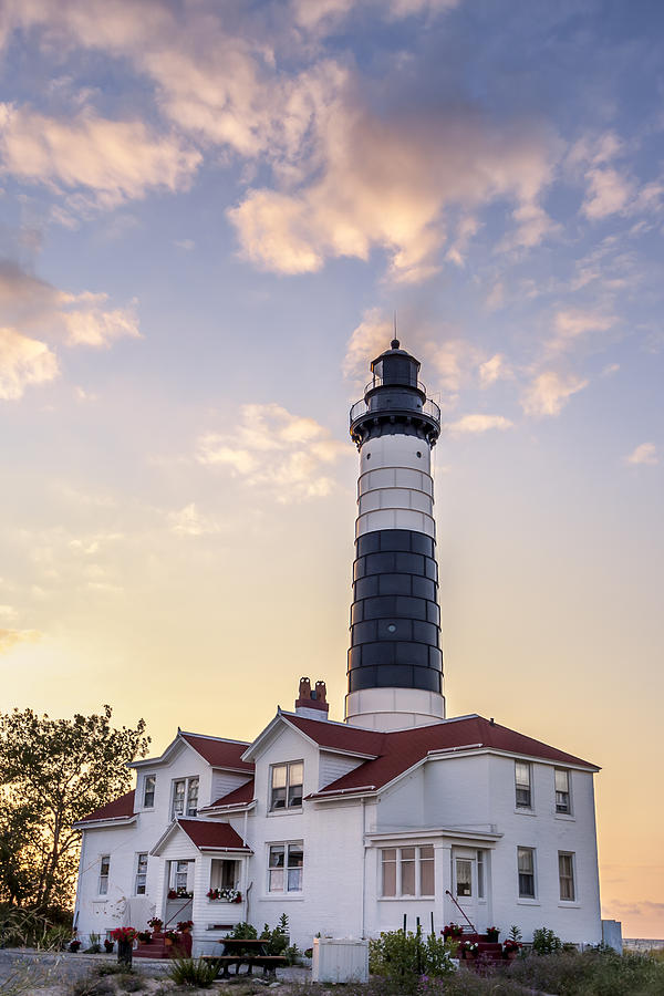 Big Sable Point Light and Keepers House Photograph by Adam Romanowicz