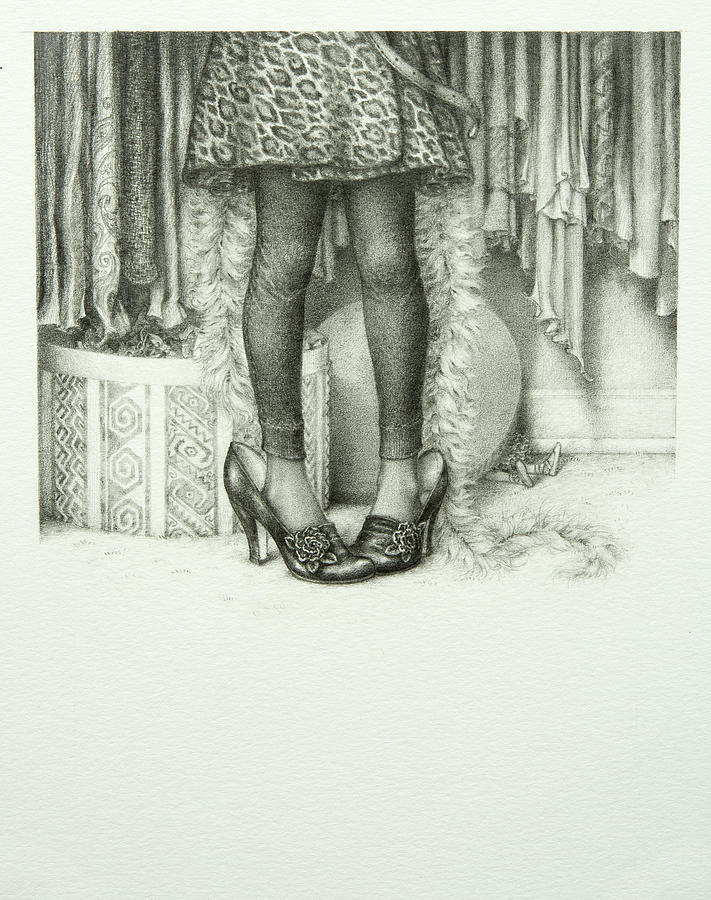 Big Shoes Drawing by Lynn Bywaters