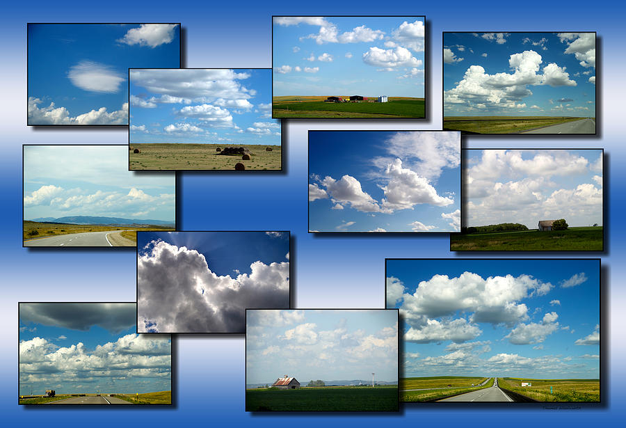 Big Sky Country Clouds Collage 02 Photograph by Thomas Woolworth