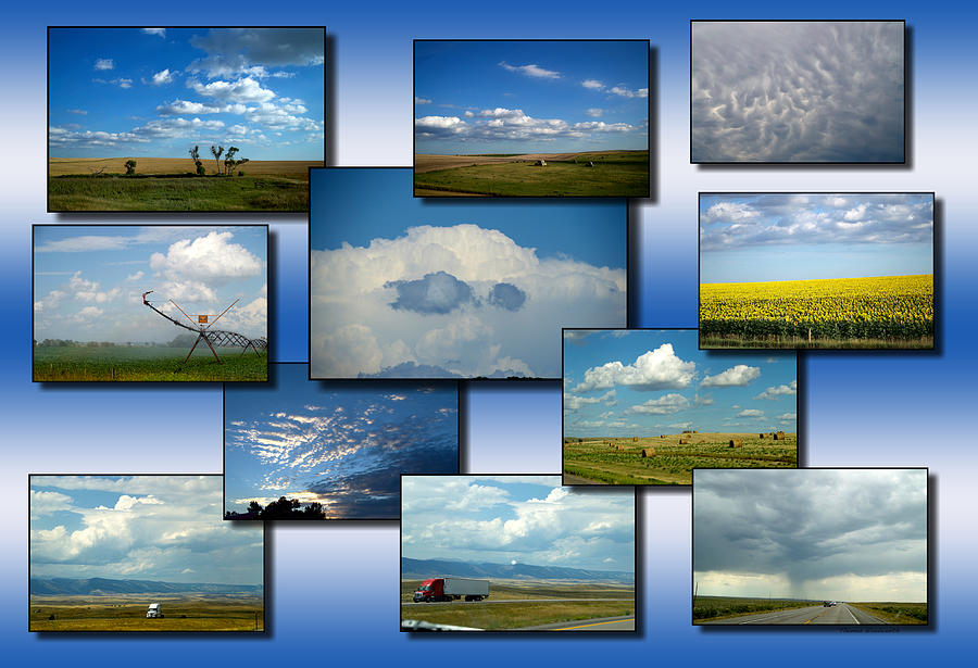 Big Sky Country Clouds Collage 04 Photograph by Thomas Woolworth