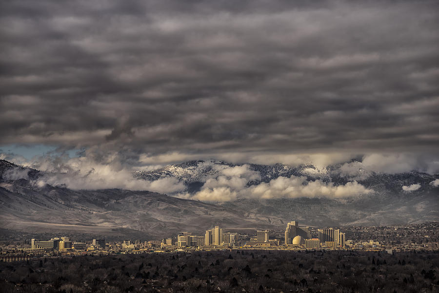 Skyline Photograph - Big Sky over Reno by Janis Knight