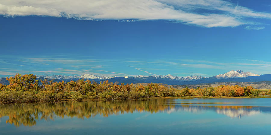 Fall Photograph - Big Sky Rocky Mountain Autumn Panorama by James BO Insogna
