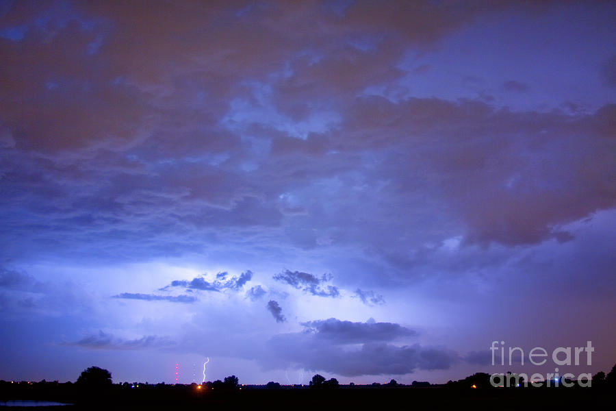 Big sky with small lightning strikes in the distance Photograph by James BO Insogna