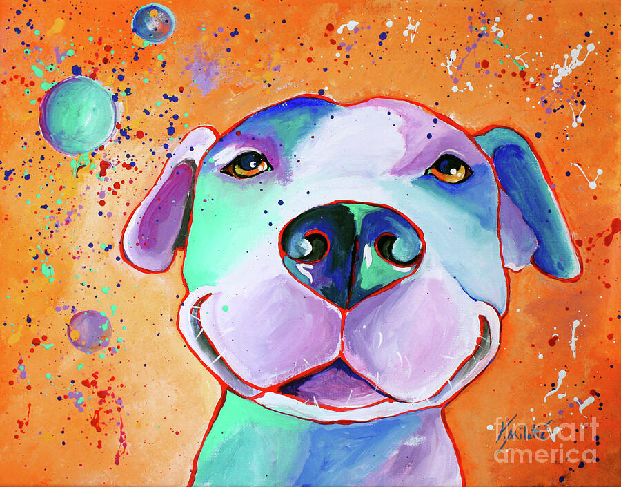 Big Smile - Dog Art By Valentina Miletic Painting