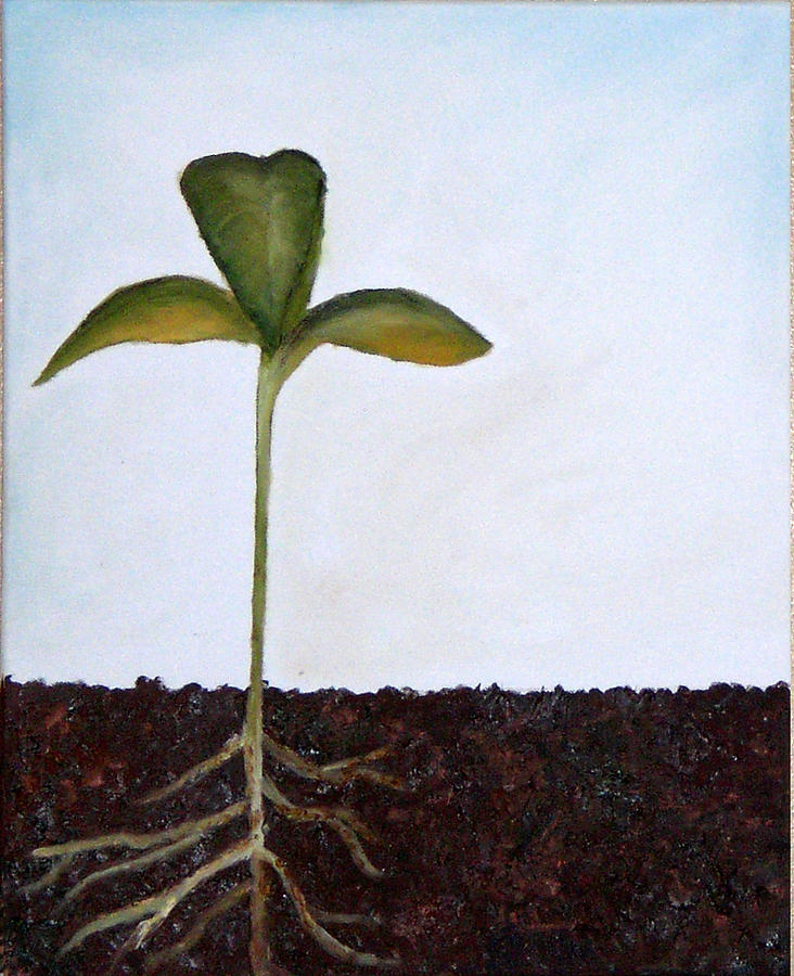 Sprout Painting - Big Sprout by Kristen Cothron Sprout Painting - Big Sprout by Kristen Cothron