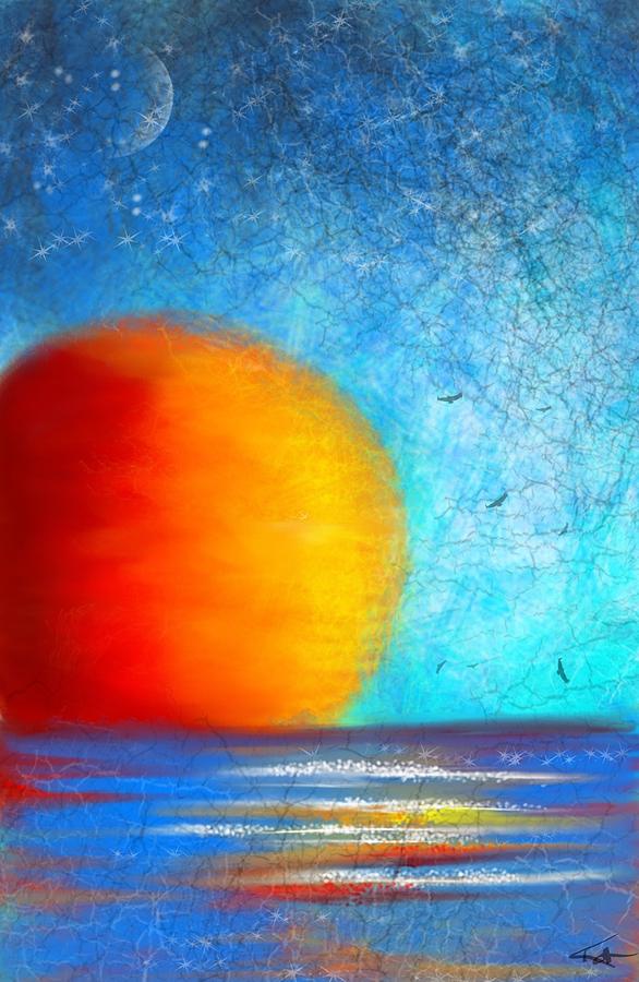 Big Sun  Digital Art by Kathleen Hromada