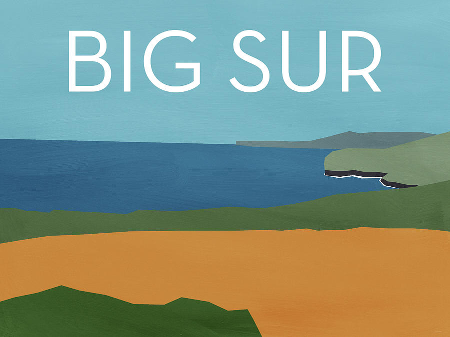 Big Sur Landscape- Art by Linda Woods Mixed Media by Linda Woods