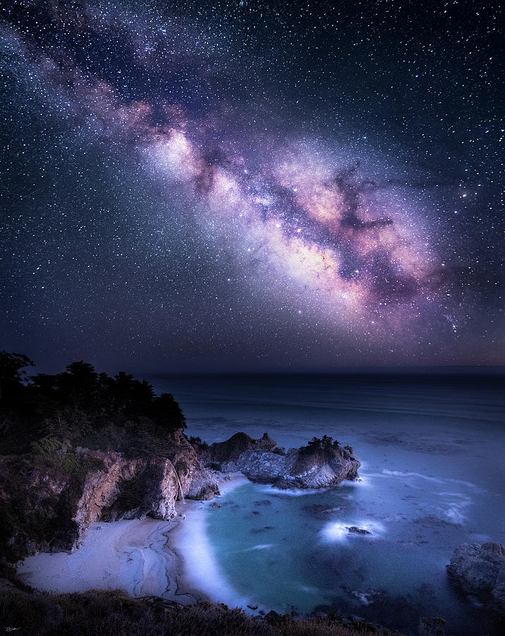 Nature Photograph - Big Sur Night Sky by Russell Wells