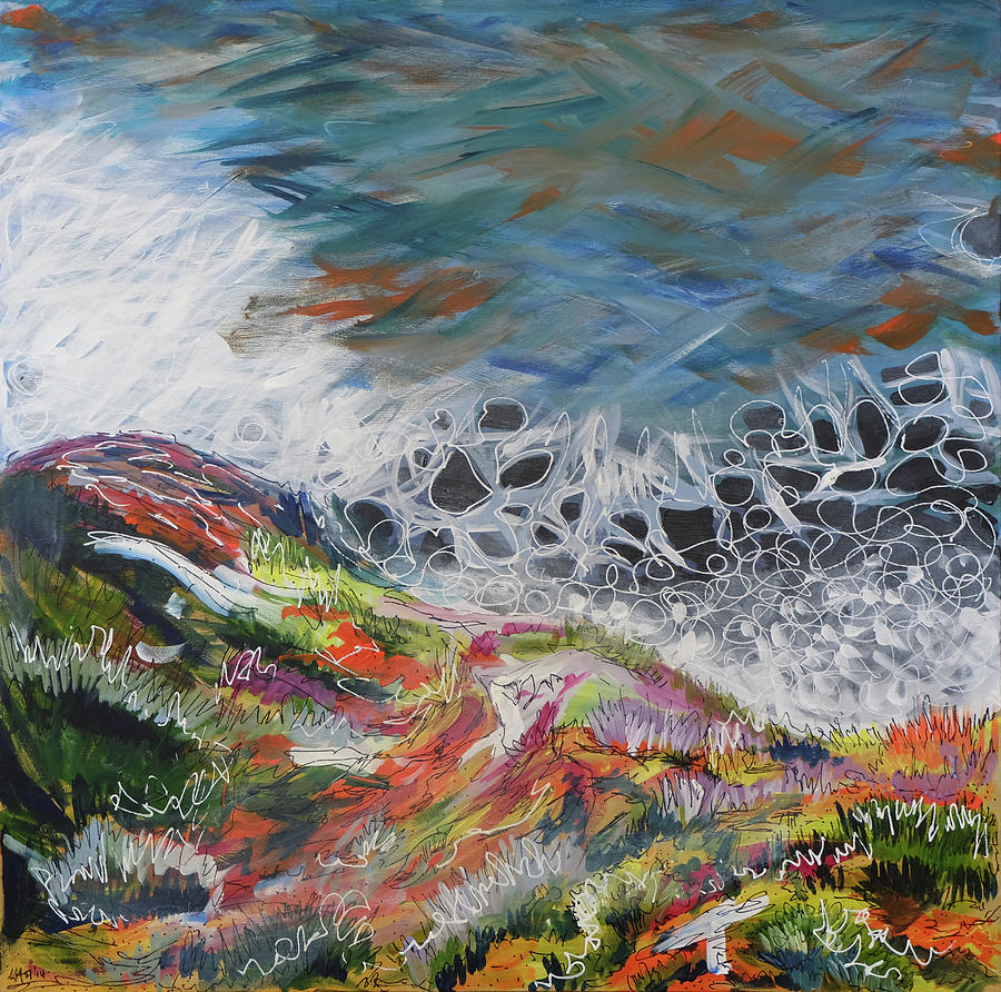Big Sur Sea Painting by Laura Hol Art