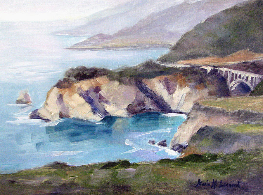 Big Sur Painting - Big Sur Views by Karin  Leonard