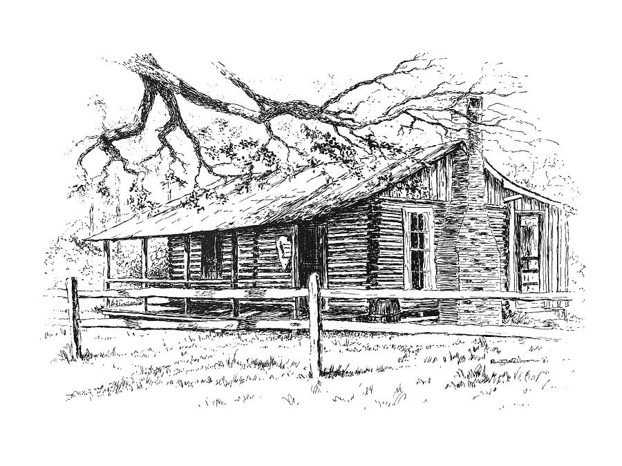 Big Thicket Information Center Drawing by Randy Welborn