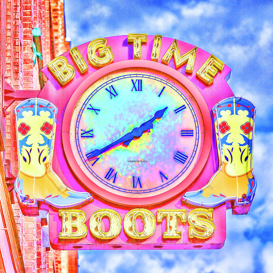 Big Time Boots - Nashville Hot Pink Photograph by Stephen Stookey