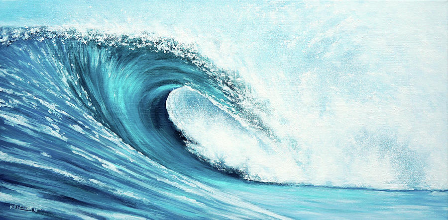 Big Wave Big Surf Painting by Mark Woollacott