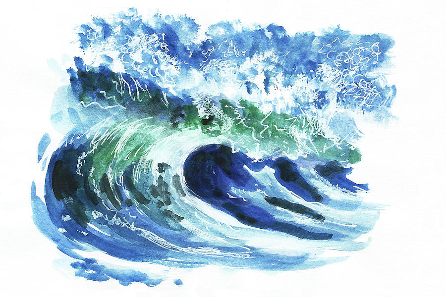 Big Wave Painting by Masha Batkova