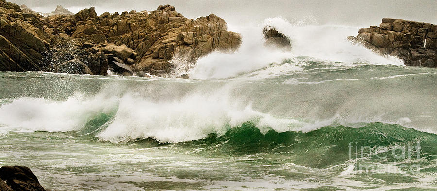 California Coast Photograph - Big Waves Comin In by Norman Andrus