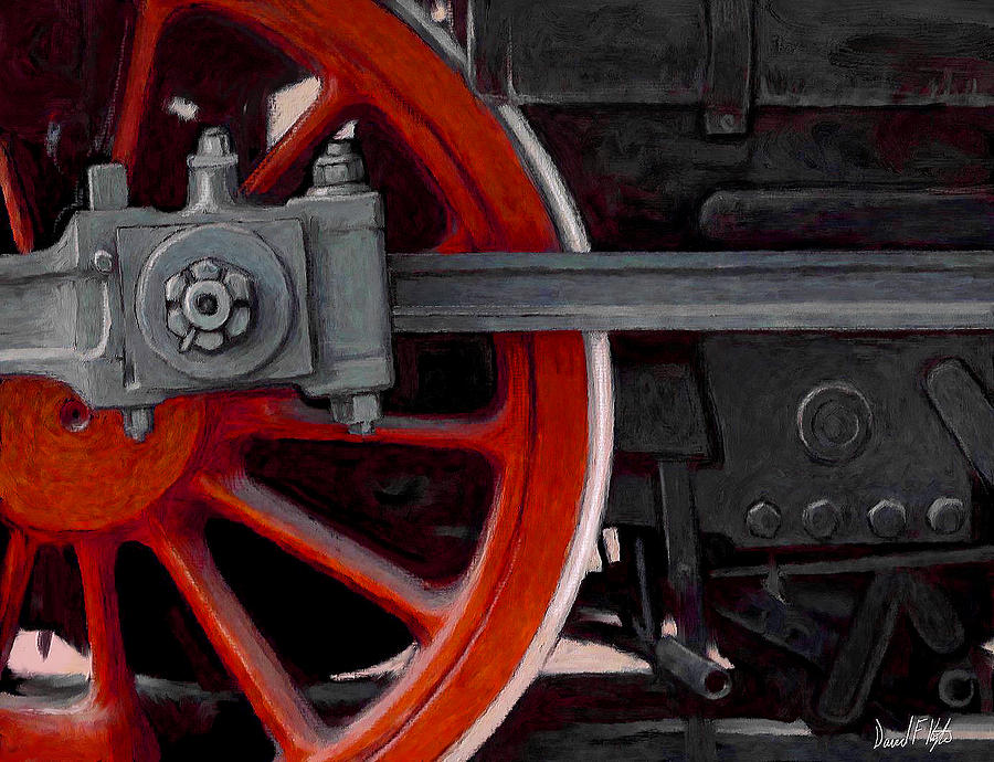 Wheel Painting - Big Wheel by David Kyte