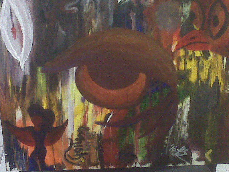 Abstract Painting - Big Whiskey by Laurette Escobar