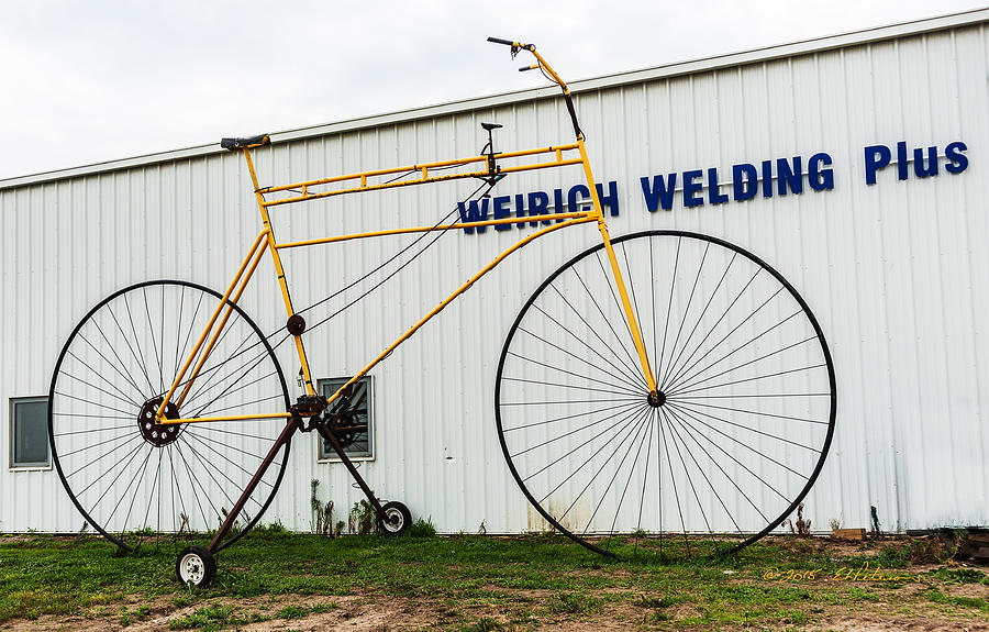 Big Yellow Bicycle Photograph by Ed Peterson