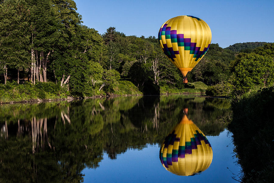 big yellow Hot air balloon Photograph by Jeff Folger