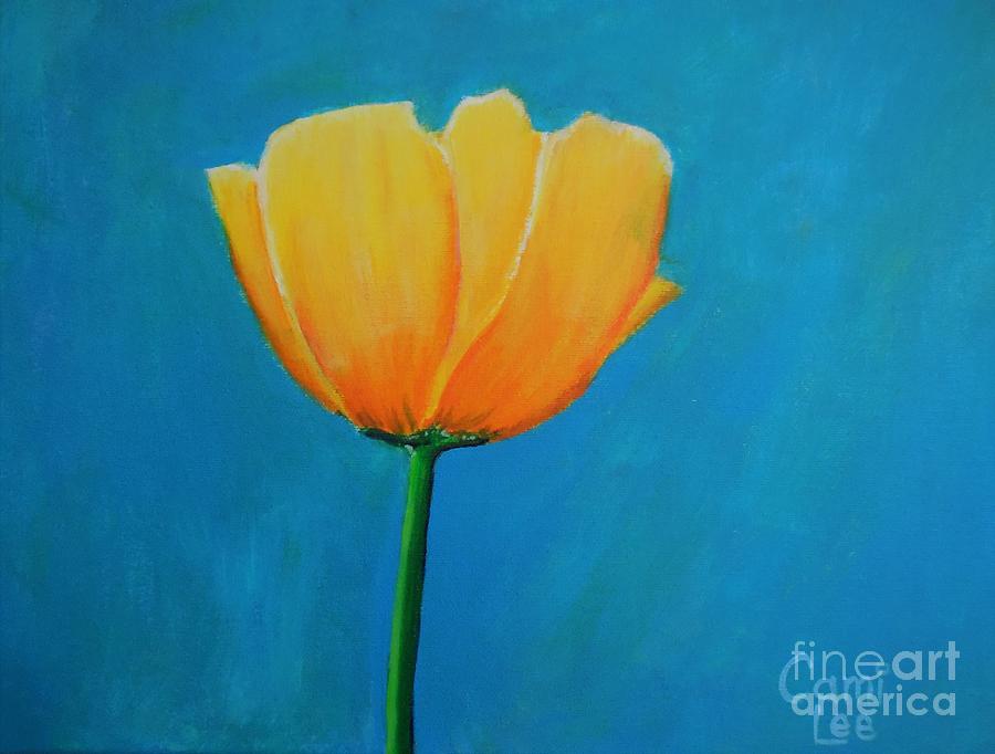 Big Yellow Tulip Painting by Cami Lee