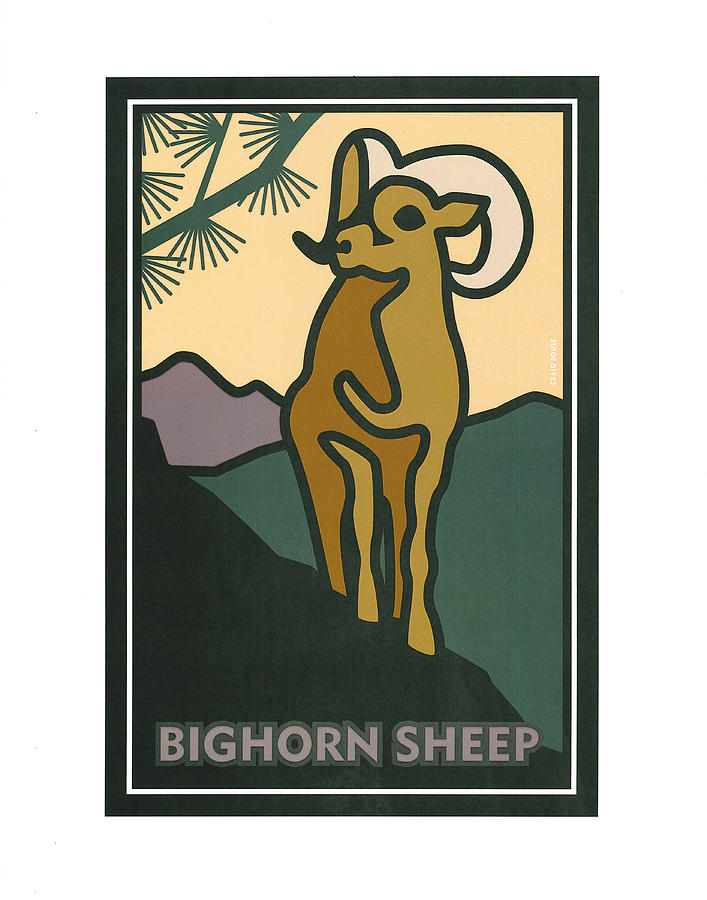 Bighorn Sheep Painting by Carrie MaKenna