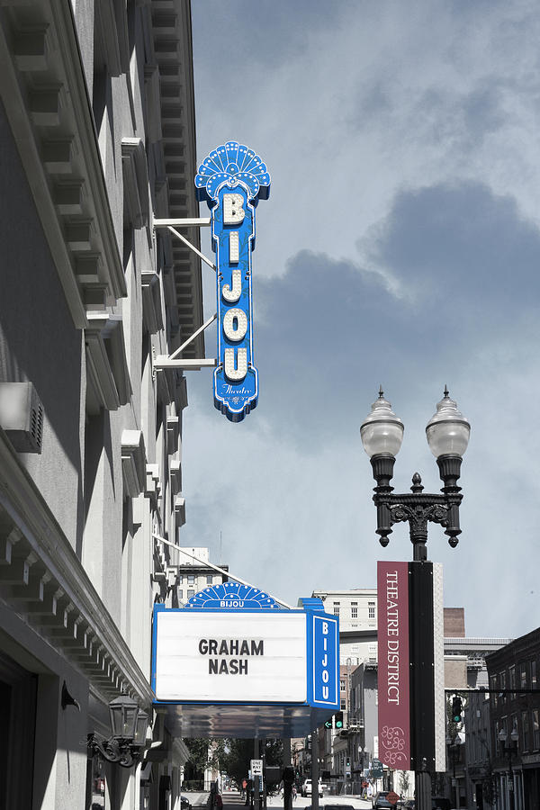 Bijou Theatre Sign Photograph by Sharon Popek