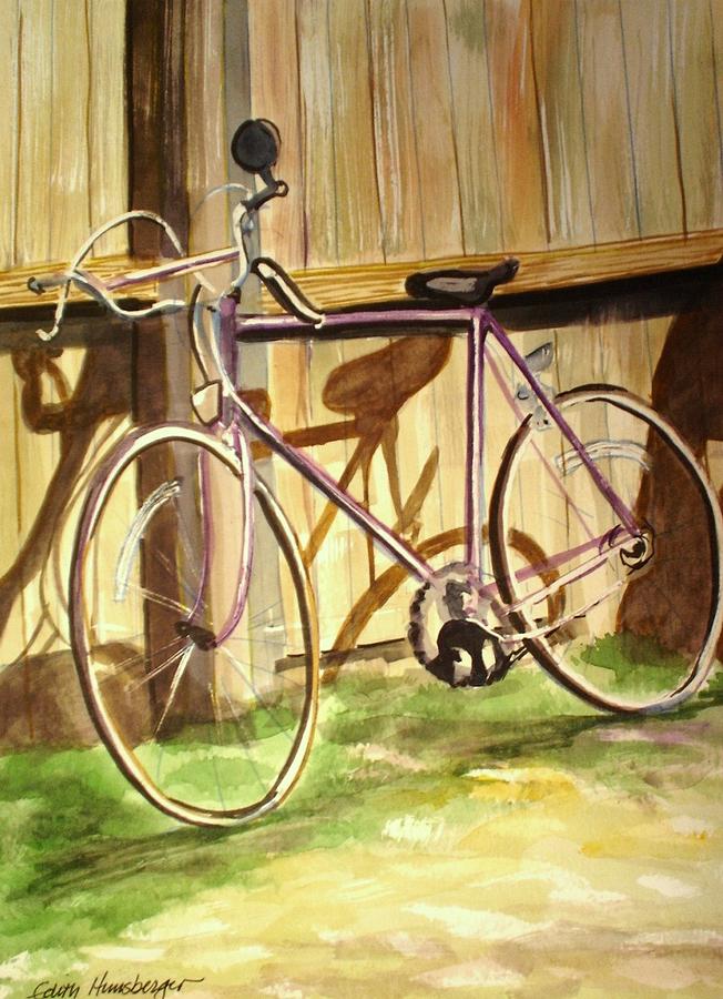 Bike at Rest Painting by Edith Hunsberger