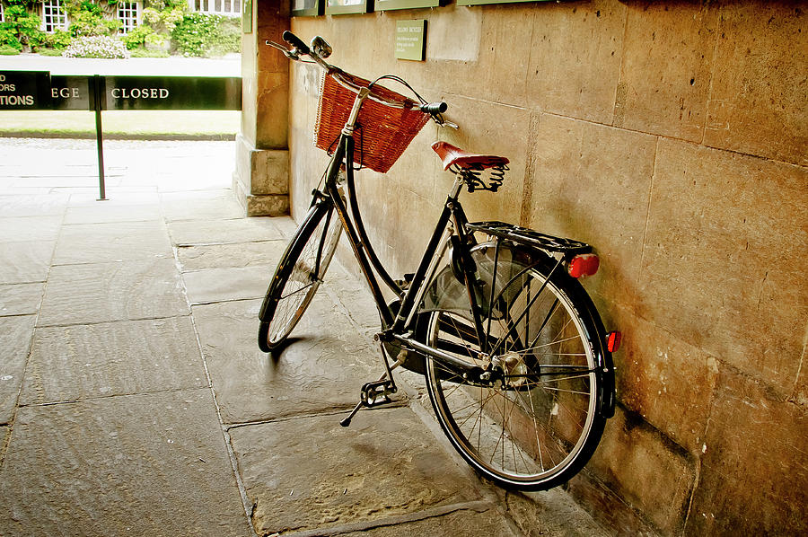 Bike at the school gate. Photograph by Elena Perelman