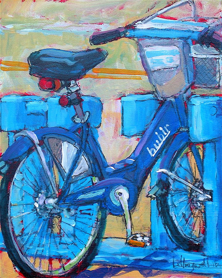 Bike Bubbler Painting by Les Leffingwell
