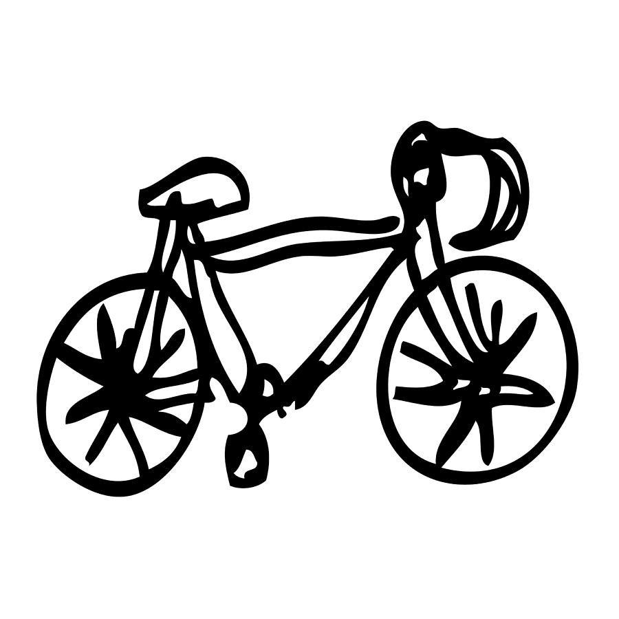 Bicycle Drawing - Bike Drawing by Karl Addison