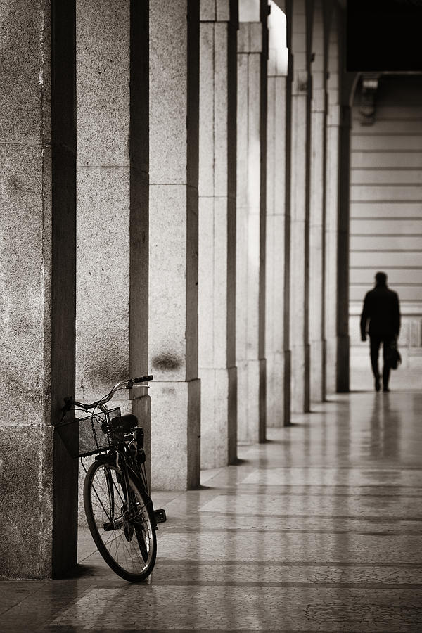 Bike in hallway Photograph by Songquan Deng