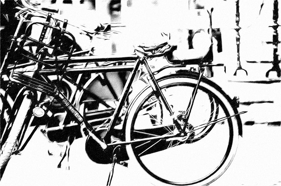 Bike on Amsterdam Street Photograph by Jenny Rainbow