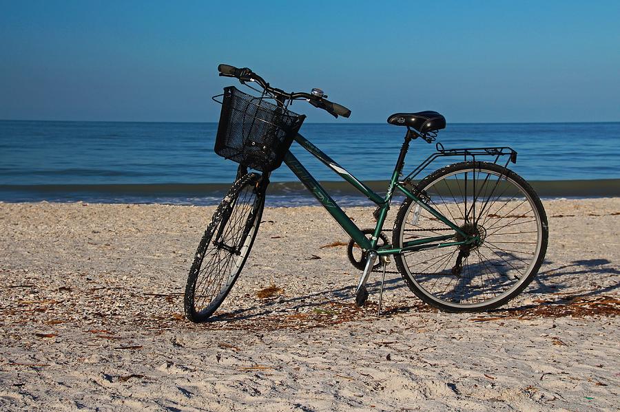 Bike on Barefoot Beach II Photograph by Michiale Schneider