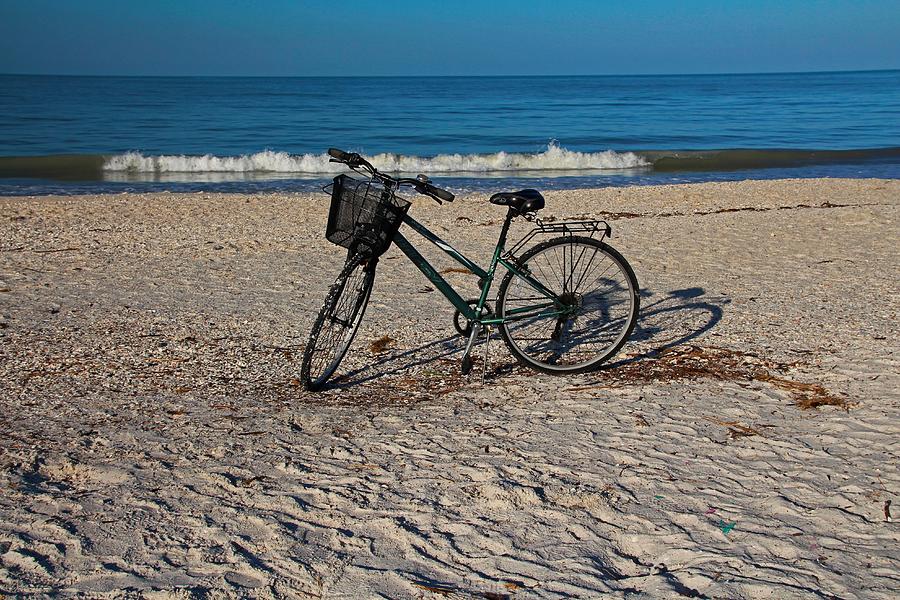 Bike on Barefoot Beach Photograph by Michiale Schneider