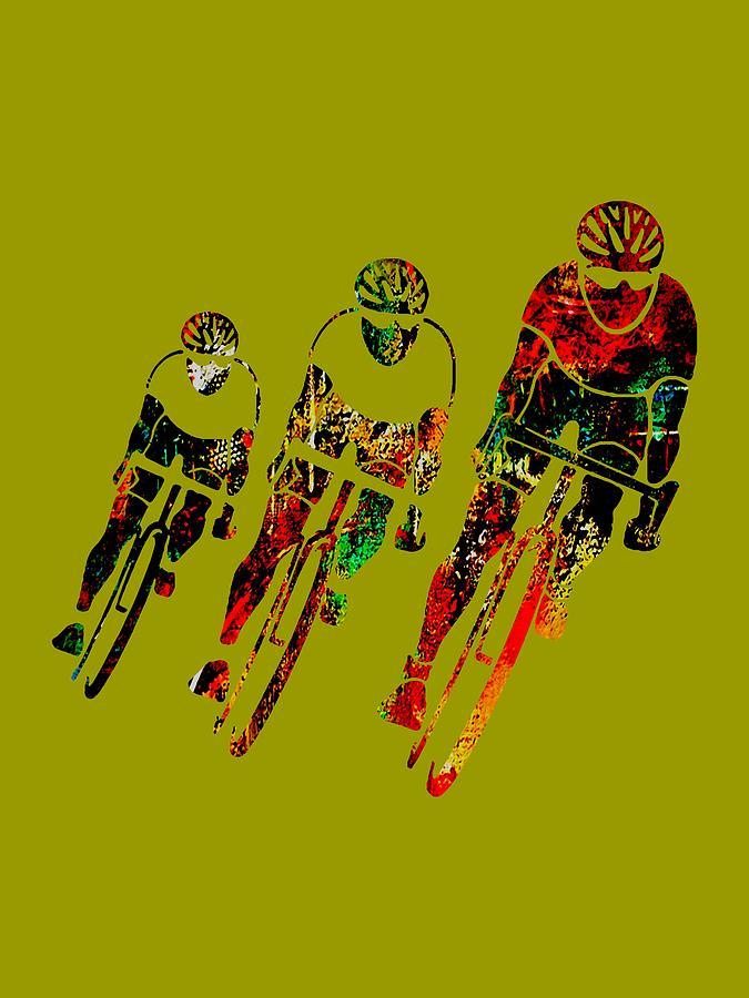 Bike Race Mixed Media by Marvin Blaine