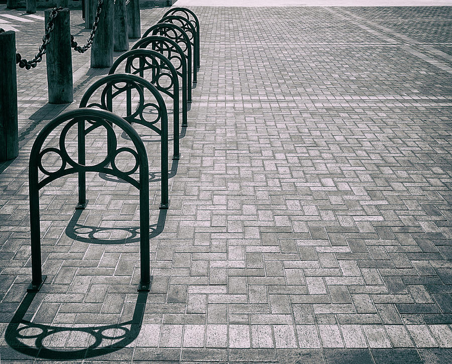 Bike Rack Square Photograph by Michael Hope