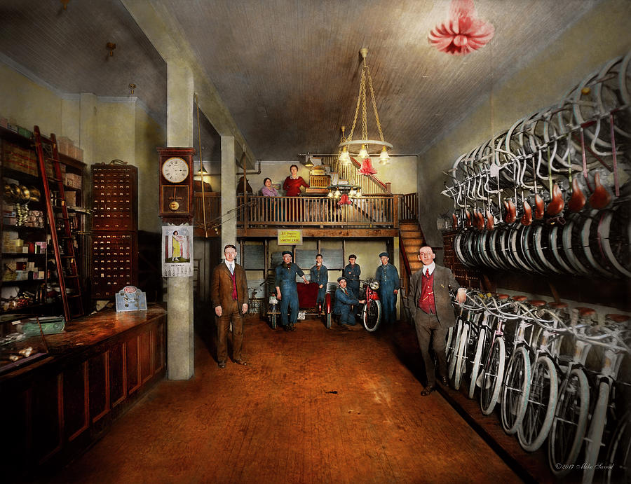 Bike - Store - Haverford Cycles 1919 Photograph by Mike Savad