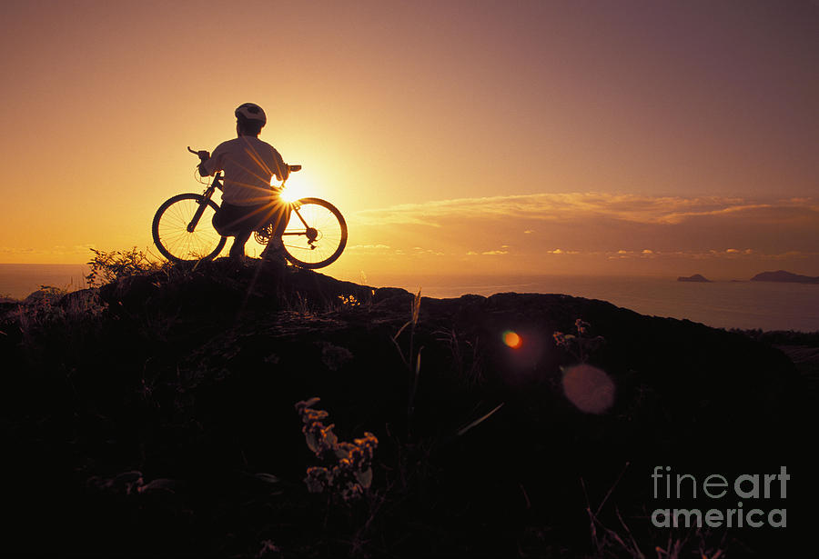 Biker At Sunrise Photograph by Dana Edmunds - Printscapes
