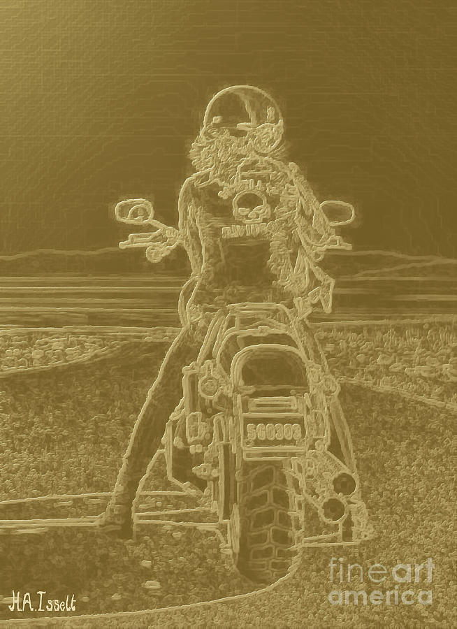 Biker Girl II Digital Art by Humphrey Isselt