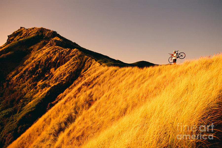 Biker On The Ridge Photograph by Dana Edmunds - Printscapes