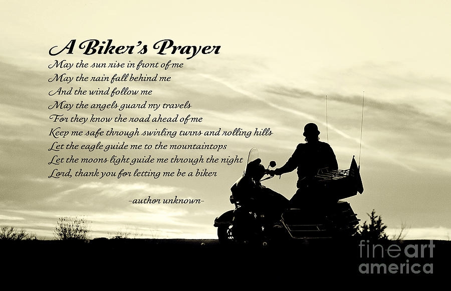 Bikers Prayer Photograph