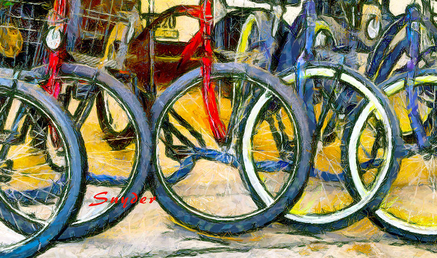 Bikes Abstract Small Photograph by Floyd Snyder