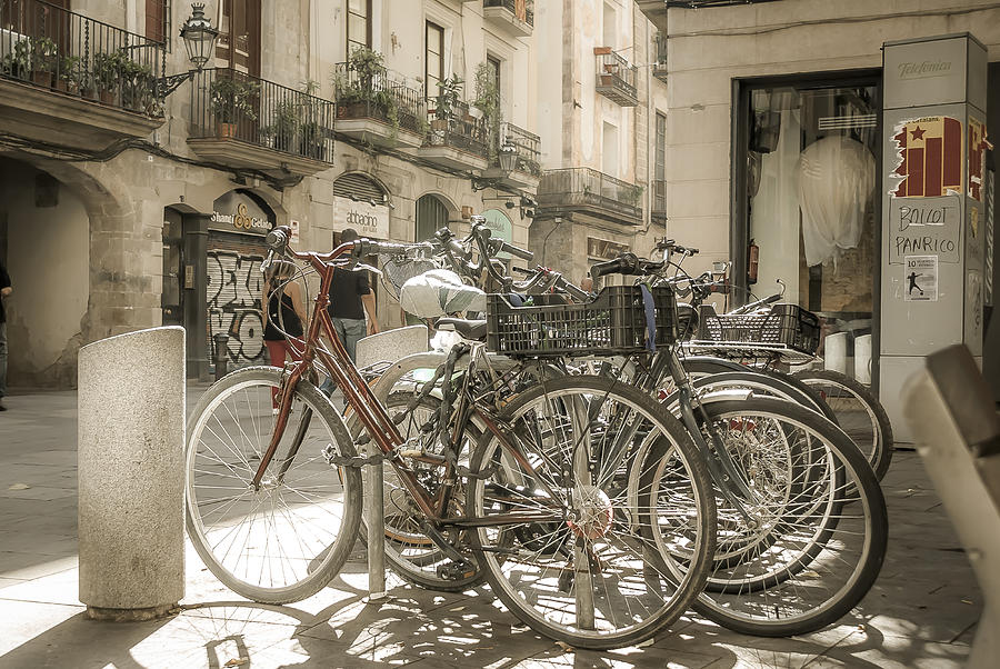 Barcelona Photograph - Bikes by Alejandro Ascanio