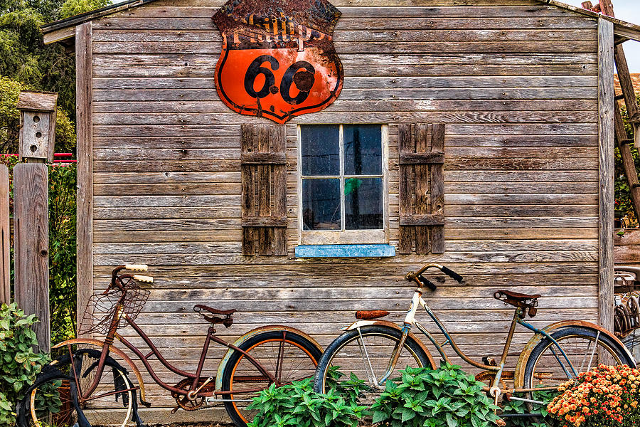 Bikes And Phillips 66 Sign Photograph by Steven Bateson
