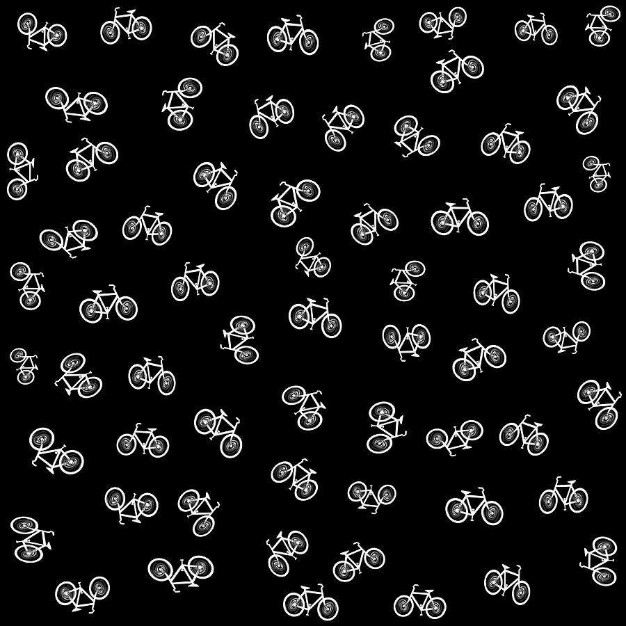 Black Digital Art - Bikes by Bill Cannon