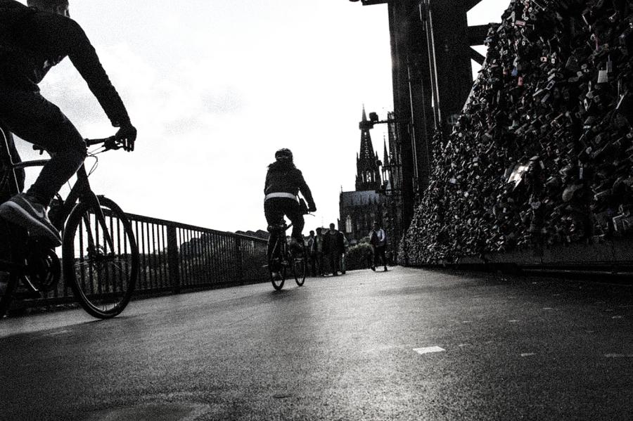 City Photograph - Biking in Koln by Cesar Vieira