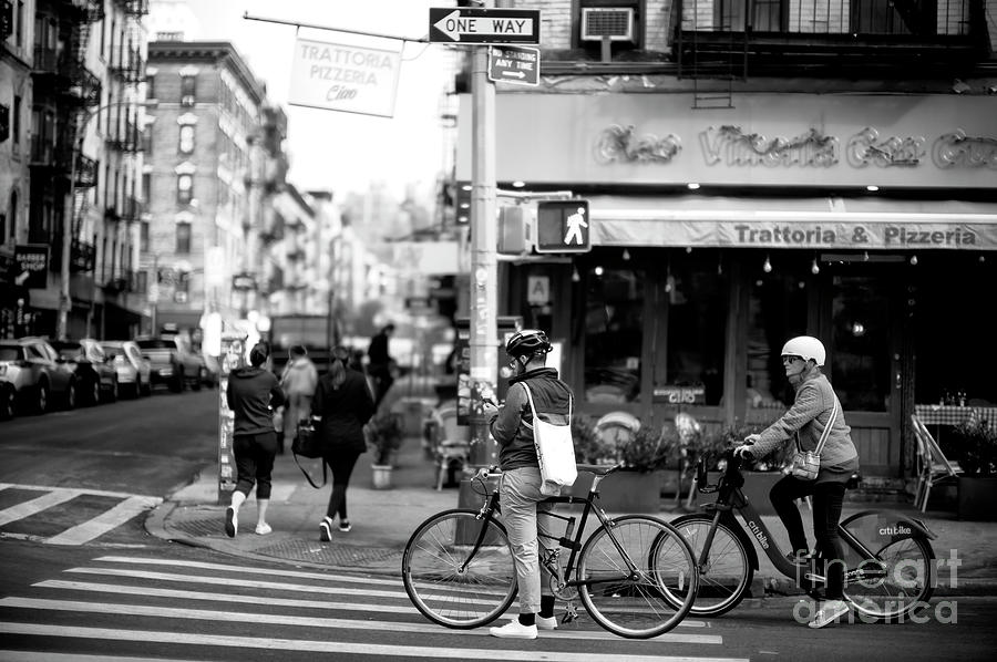 Biking in Little Italy New York City Photograph by John Rizzuto