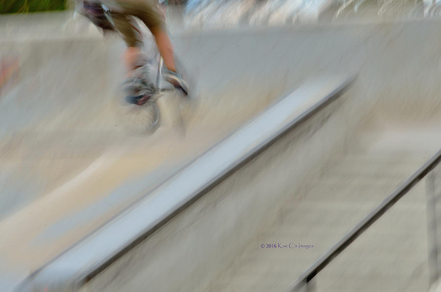 Biking the Skateboard Park 2 Photograph by Kae Cheatham