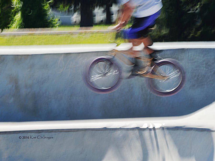 Biking the Skateboard Park 5 Photograph by Kae Cheatham
